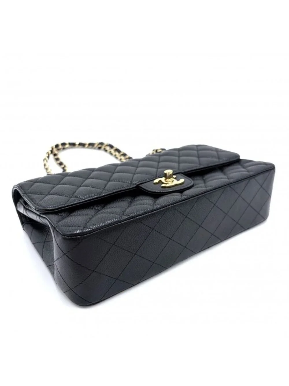 Chanel Shoulder Bag Quilted 25 Double Flap Chain Crossbody CC Logo Turnlock